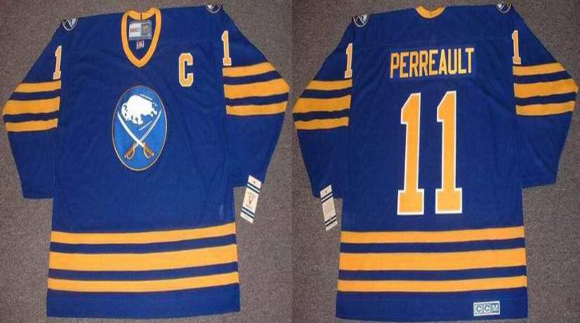 2019 Men Buffalo Sabres #11 Perreault blue CCM NHL jerseys->buffalo sabres->NHL Jersey